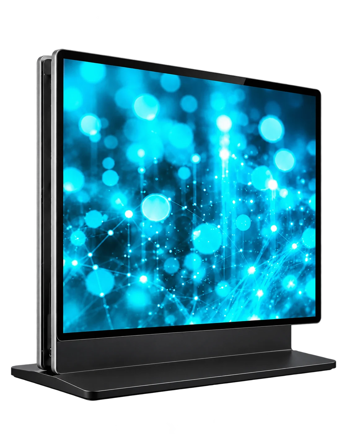 Totem LED com tela horizontal ampla, recortado sem fundo